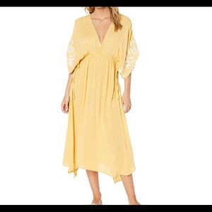 Rip Curl XS yellow tunic Midi dress new with tags